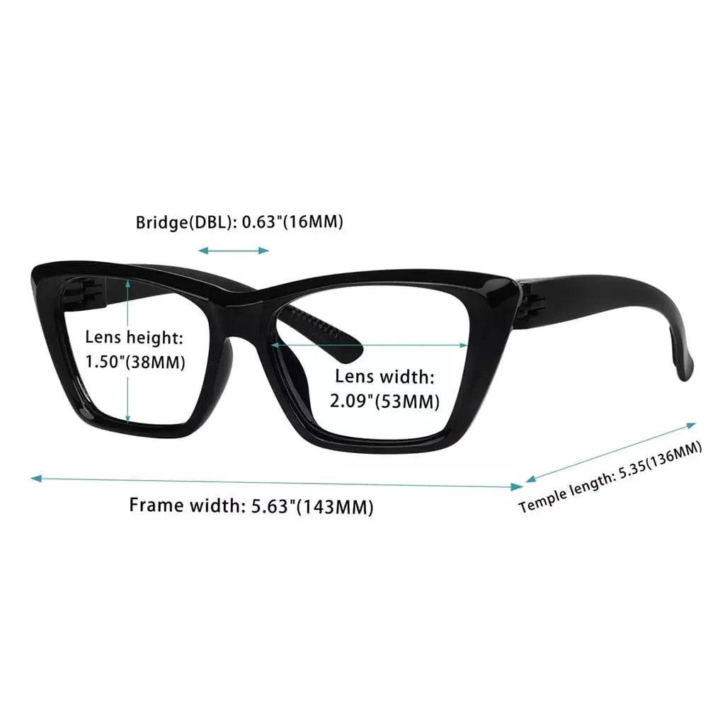 Cat Eye 30% Blue Light Blocking Metalless Screwless Glasses