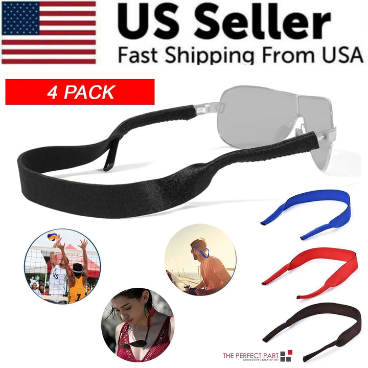 4-Pack Sports Sunglasses Neck Cord Strap