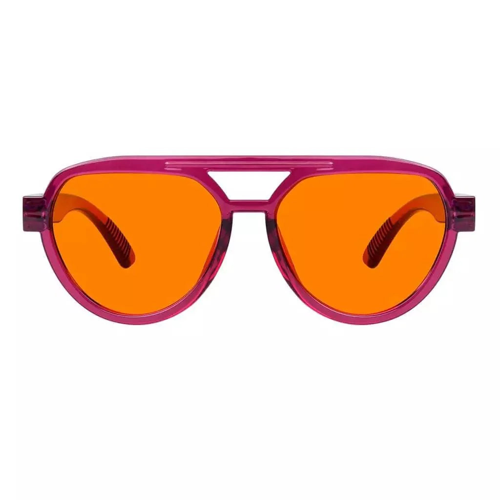 Pilot 100% Blue Blocking Glasses Orange Lens Metalless Screwless R2312-B98
