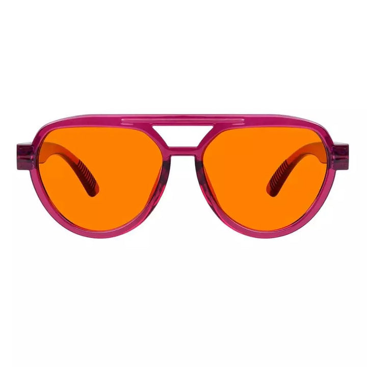 Pilot 100% Blue Blocking Glasses Orange Lens Metalless Screwless R2312-B98