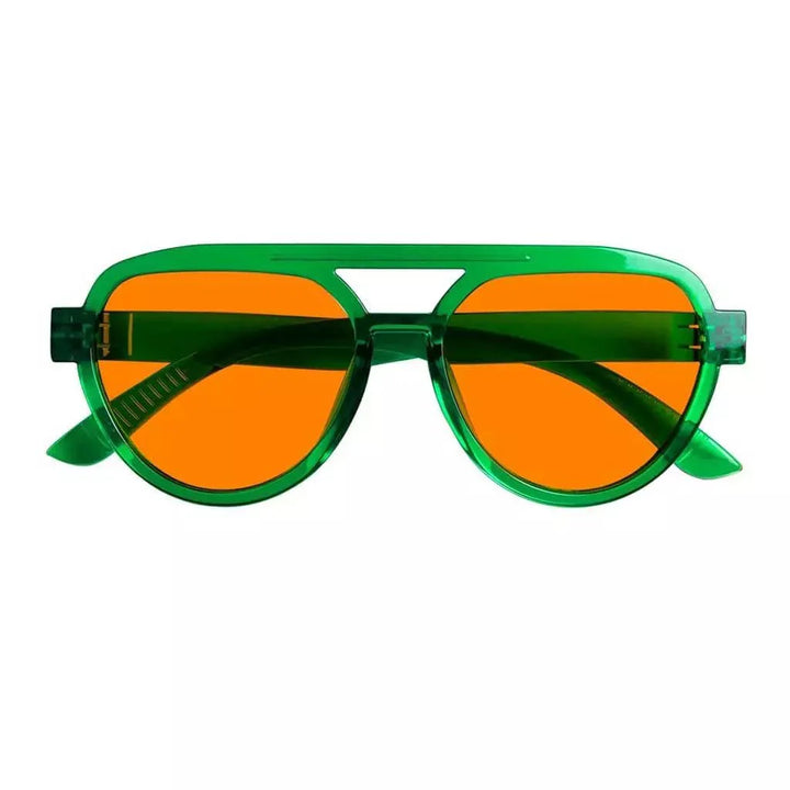 Pilot 100% Blue Blocking Glasses Orange Lens Metalless Screwless R2312-B98