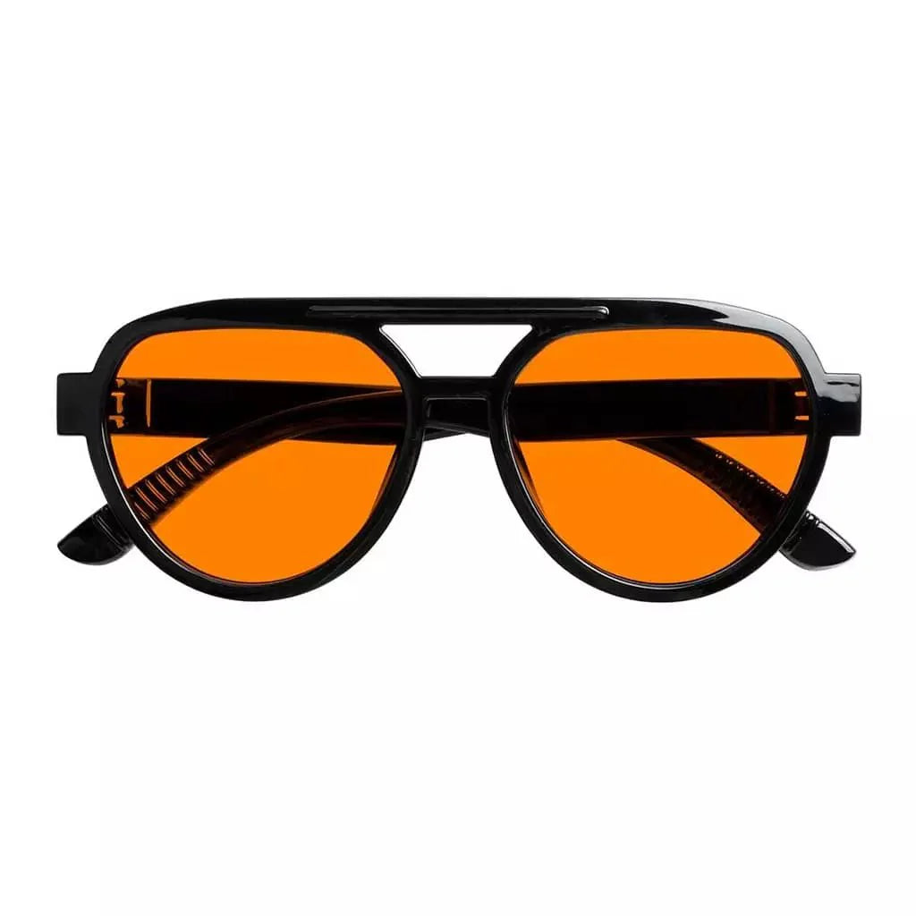 Pilot 100% Blue Blocking Glasses Orange Lens Metalless Screwless R2312-B98
