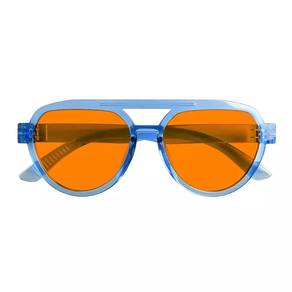 Pilot 100% Blue Blocking Glasses Orange Lens Metalless Screwless R2312-B98