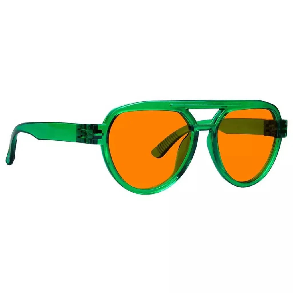 Pilot 100% Blue Blocking Glasses Orange Lens Metalless Screwless R2312-B98