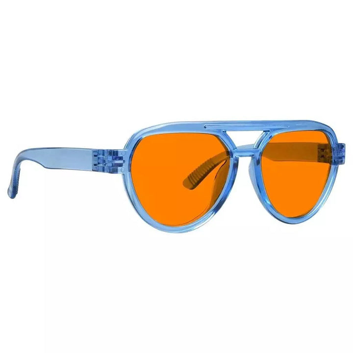 Pilot 100% Blue Blocking Glasses Orange Lens Metalless Screwless R2312-B98