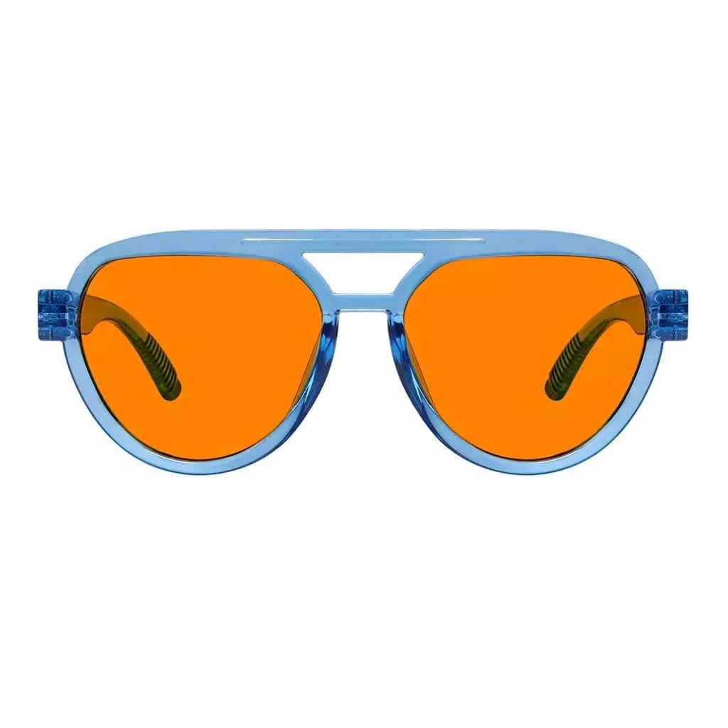 Pilot 100% Blue Blocking Glasses Orange Lens Metalless Screwless R2312-B98