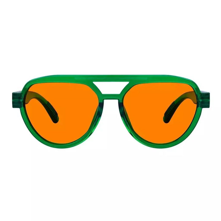 Pilot 100% Blue Blocking Glasses Orange Lens Metalless Screwless R2312-B98