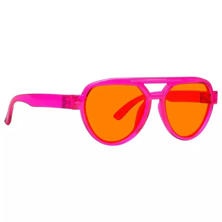 Pilot 100% Blue Blocking Glasses Orange Lens Metalless Screwless R2312-B98