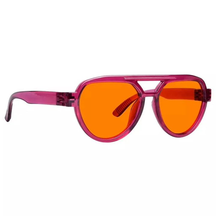 Pilot 100% Blue Blocking Glasses Orange Lens Metalless Screwless R2312-B98