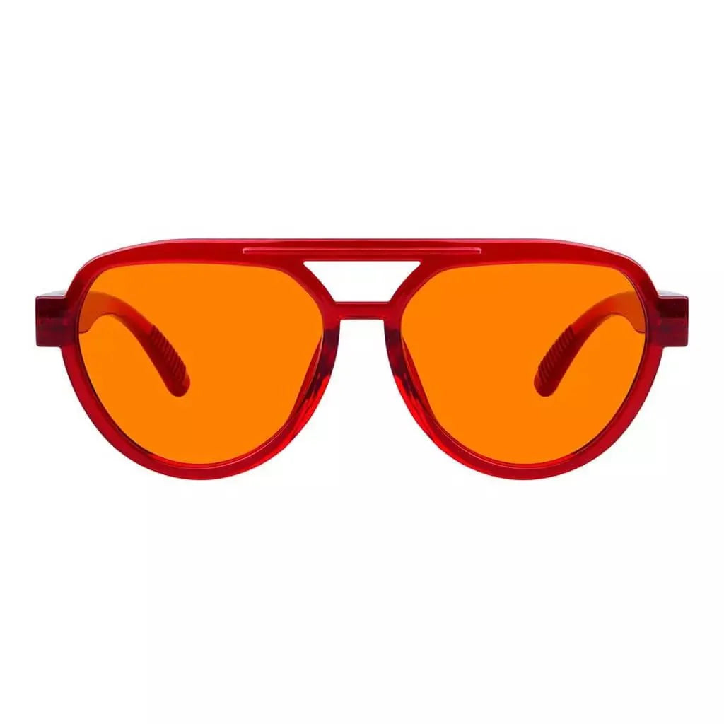 Pilot 100% Blue Blocking Glasses Orange Lens Metalless Screwless R2312-B98