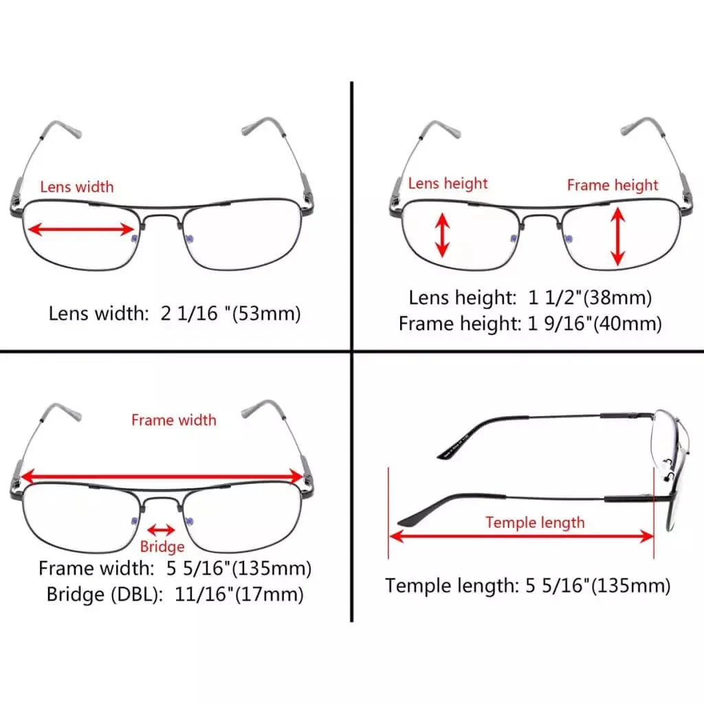 Pilot Readers Classic Progressive Multifocus Reading Glasses M1705