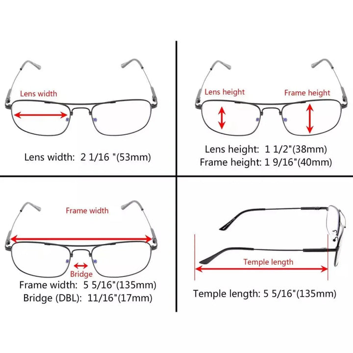 Pilot Readers Classic Progressive Multifocus Reading Glasses M1705