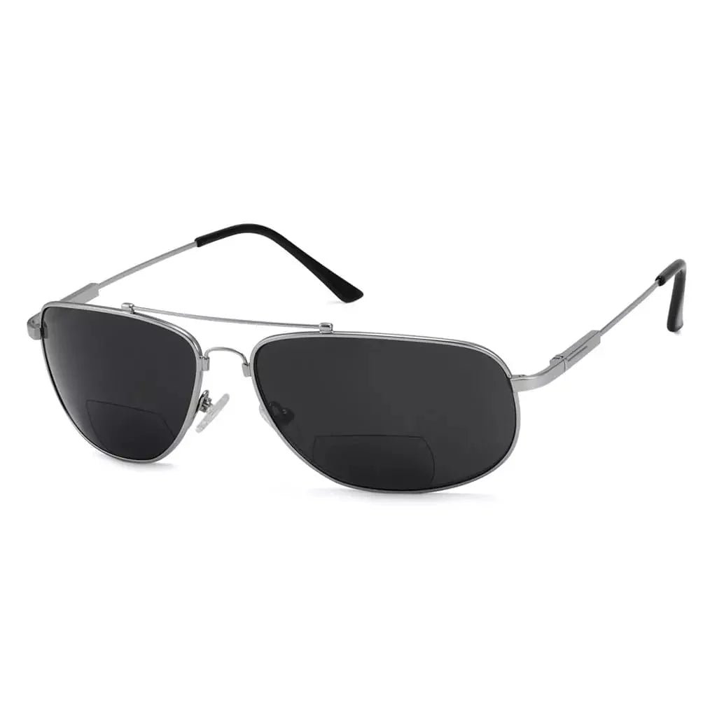 Pilot Style Metal Polarized Bifocal Sunglasses PGSG1803