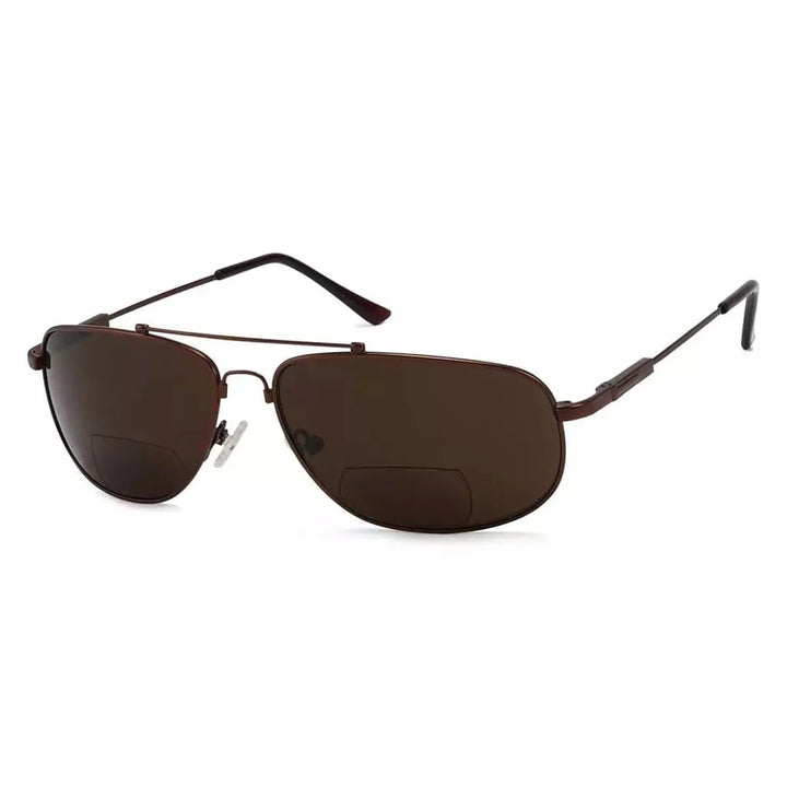 Pilot Style Metal Polarized Bifocal Sunglasses PGSG1803