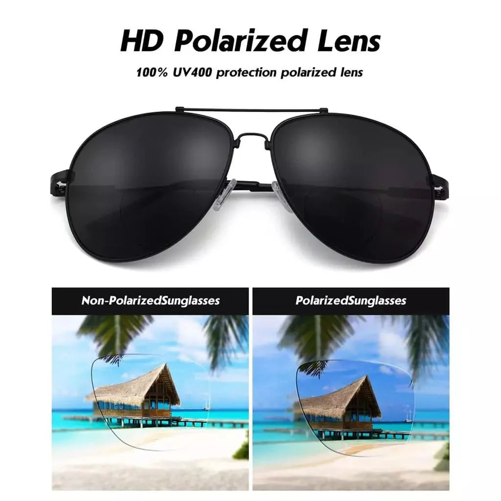 Pilot Style Polarized Bifocal Sunglasses PGSG1802