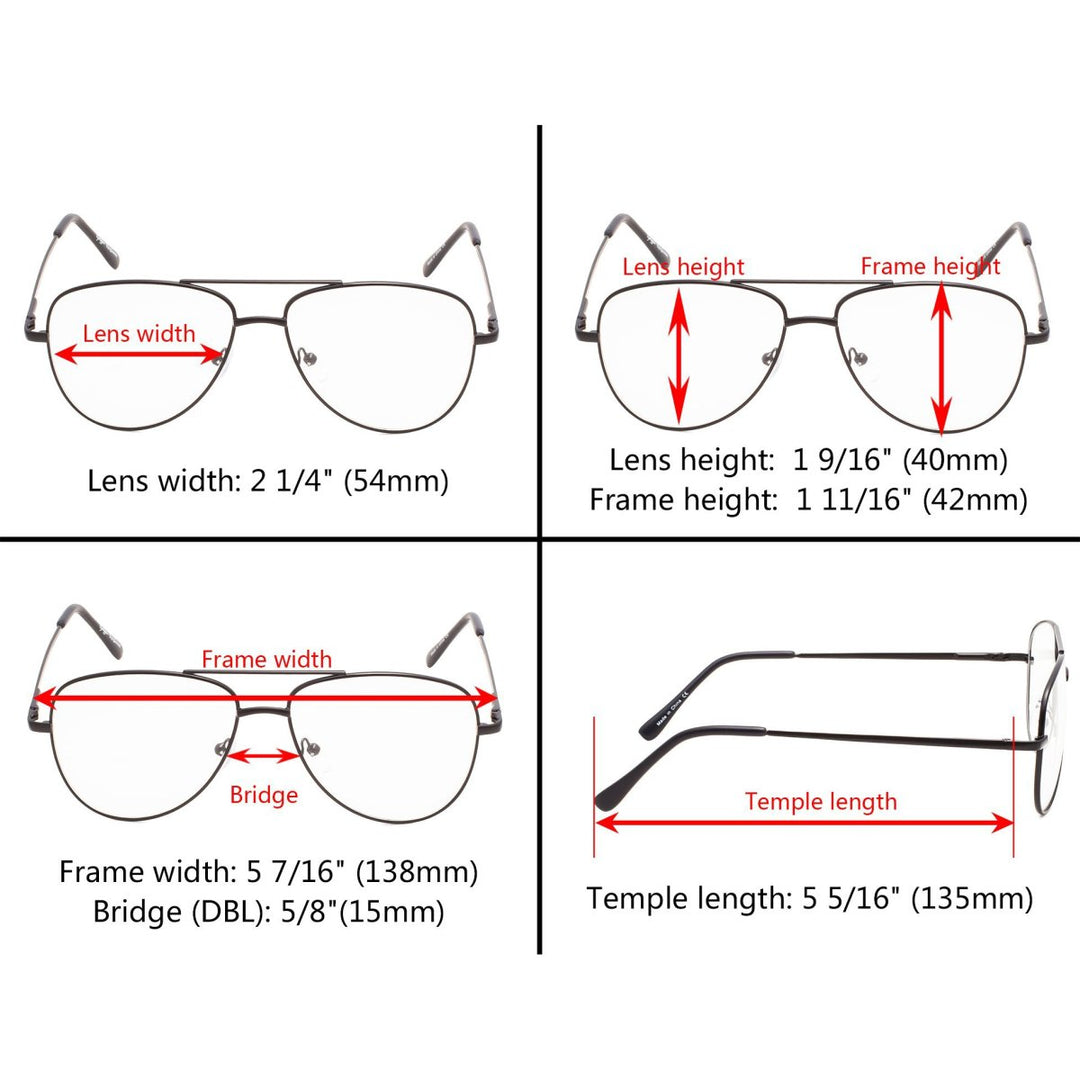 Polycarbonate Lens Pilot Bifocal Reading Glasses SG1502