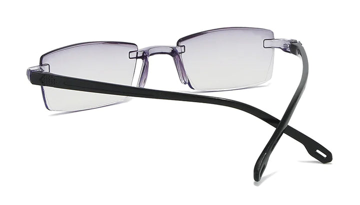 4-Pack Men's Rectangular Rimless Blue Light Blocking Reading Glasses