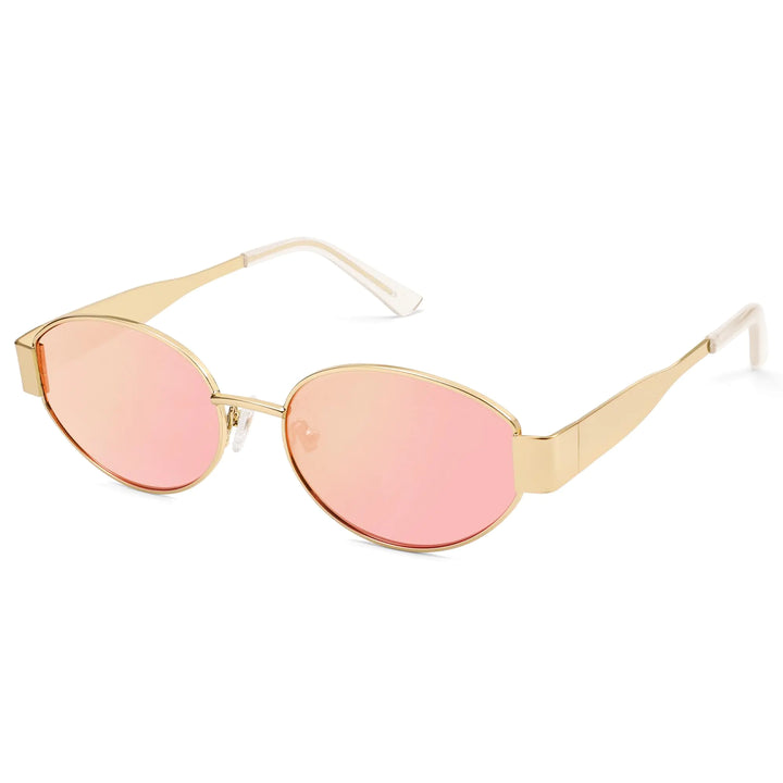 Retro Oval Sunglasses with UV400 Protection