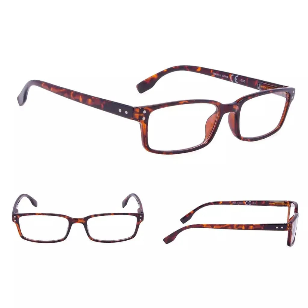 READING GLASSES 3 Pack Stylish Rectangle Readers 3-R097