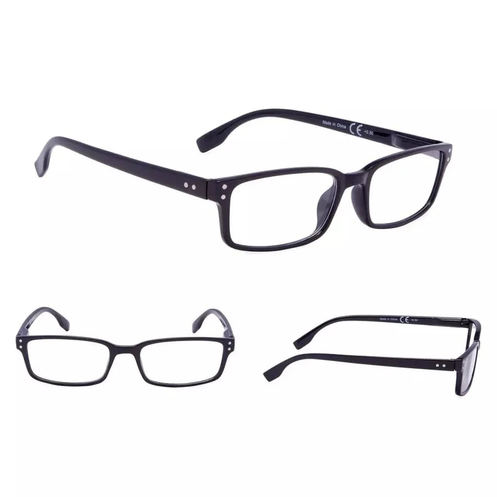 READING GLASSES 3 Pack Stylish Rectangle Readers 3-R097