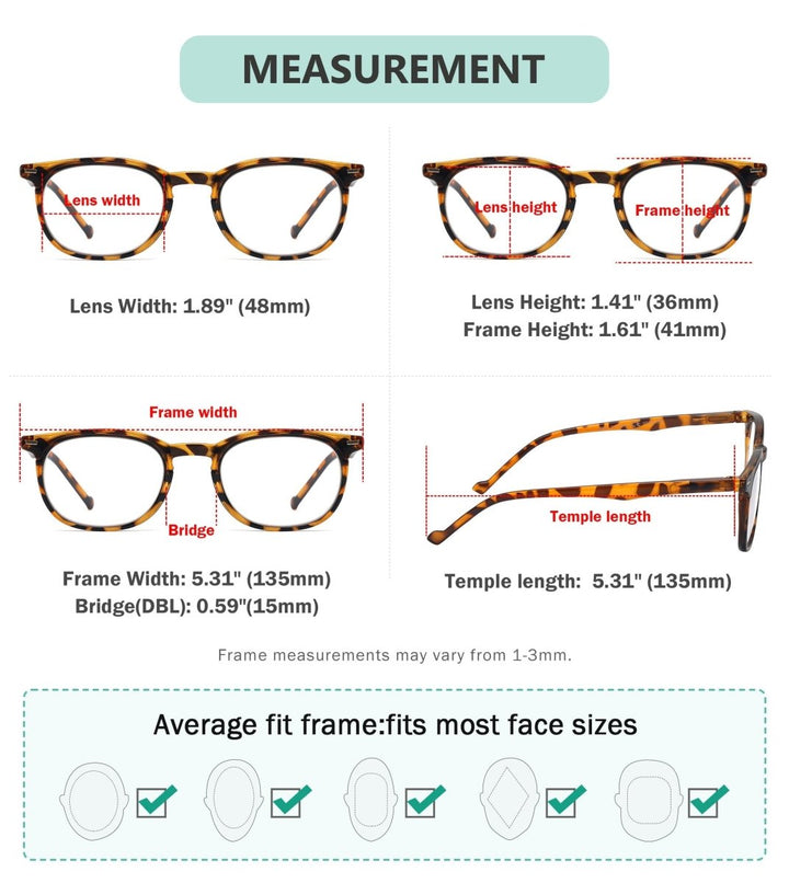 Gafas de Lectura con Fuerza Diferente para Cada Ojo PR001-DEMI (Debe Comprar Ambos Ojos)