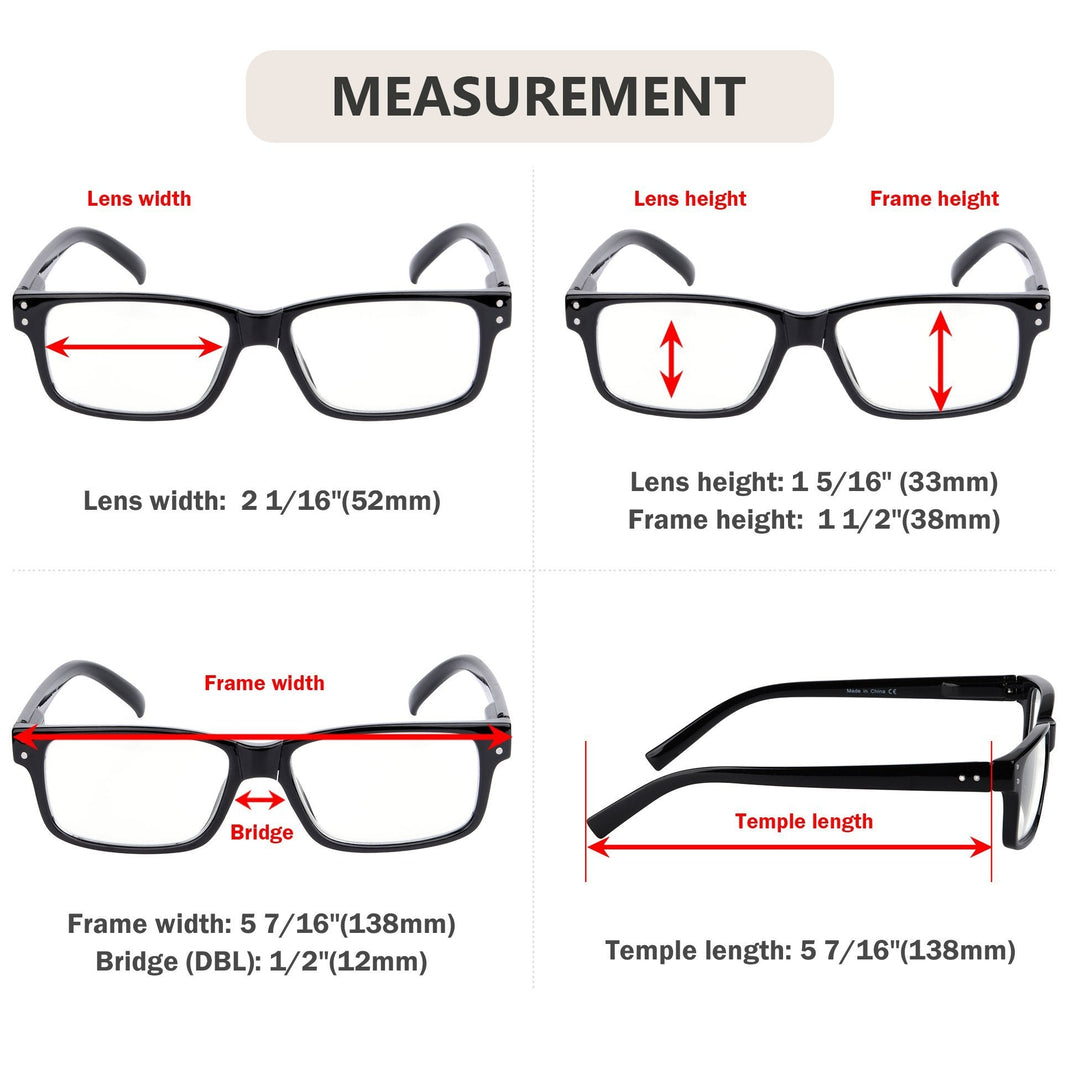 Gafas de lectura con diferente fuerza para cada ojo PR032 (Debe comprar ambos ojos)