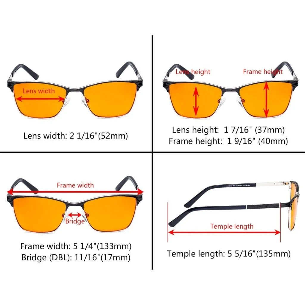 Rectangle Blue Light Blocking Eyeglasss LX19012-BB98
