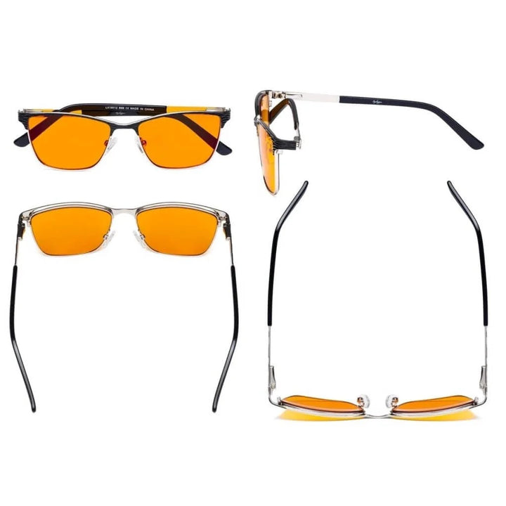 Rectangle Blue Light Blocking Eyeglasss LX19012-BB98