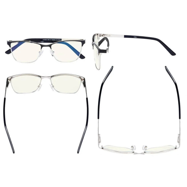 Rectangle Blue Light Filter Eyeglasss LX19012-BB40