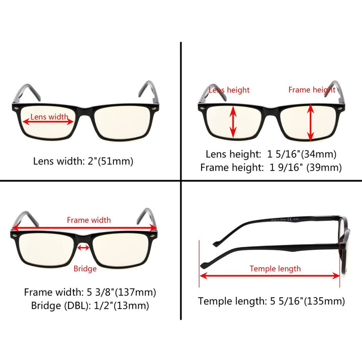 Rectangle Computer Reading Glasses CG899