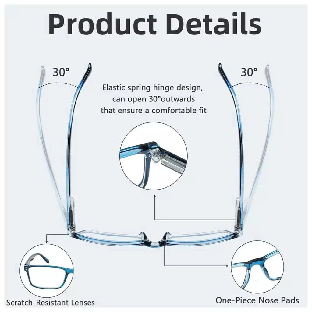 Rectangle Reading Glasses Comfort Classic Readers R802