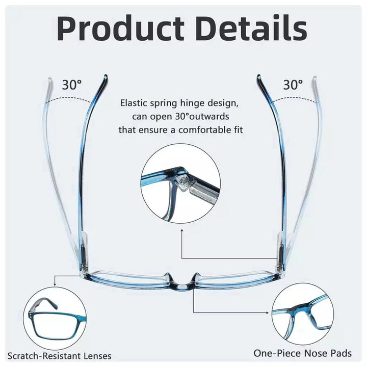 Rectangle Reading Glasses Comfort Classic Readers R802