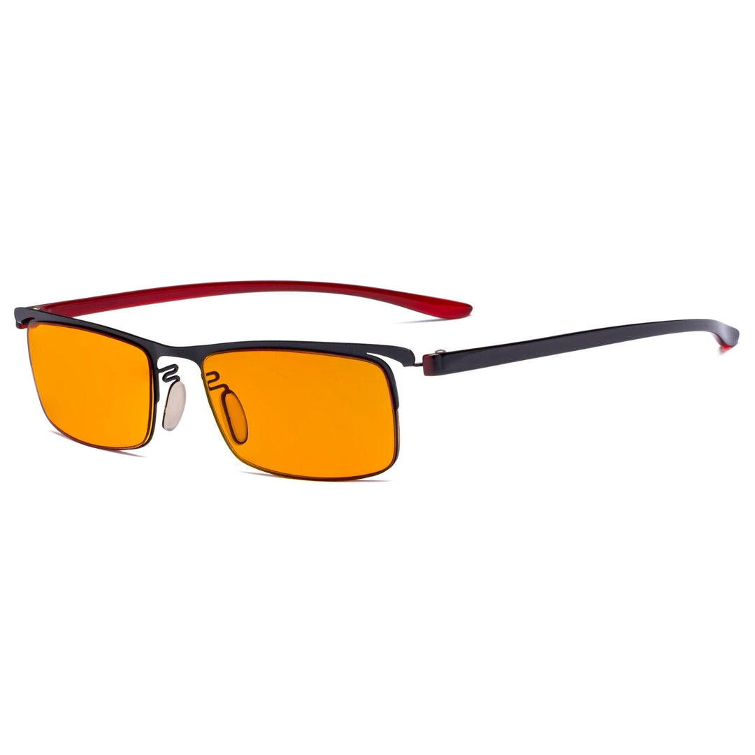 Rectangle Half-rim Blue Light Blocking Eyeglasses DS12625
