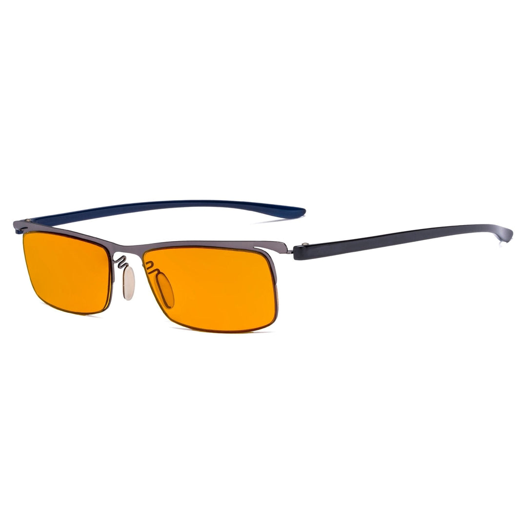 Rectangle Half-rim Blue Light Blocking Eyeglasses DS12625