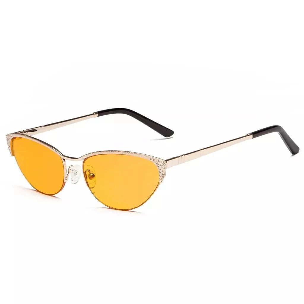 Rhinestones Blue Light Blocking Reading Glasses LX17002-BB98