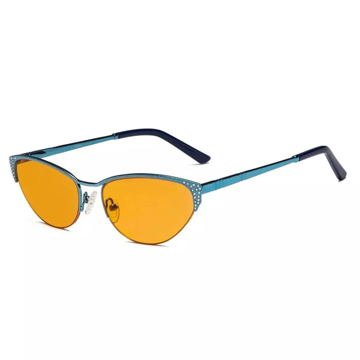 Rhinestones Blue Light Blocking Reading Glasses LX17002-BB98