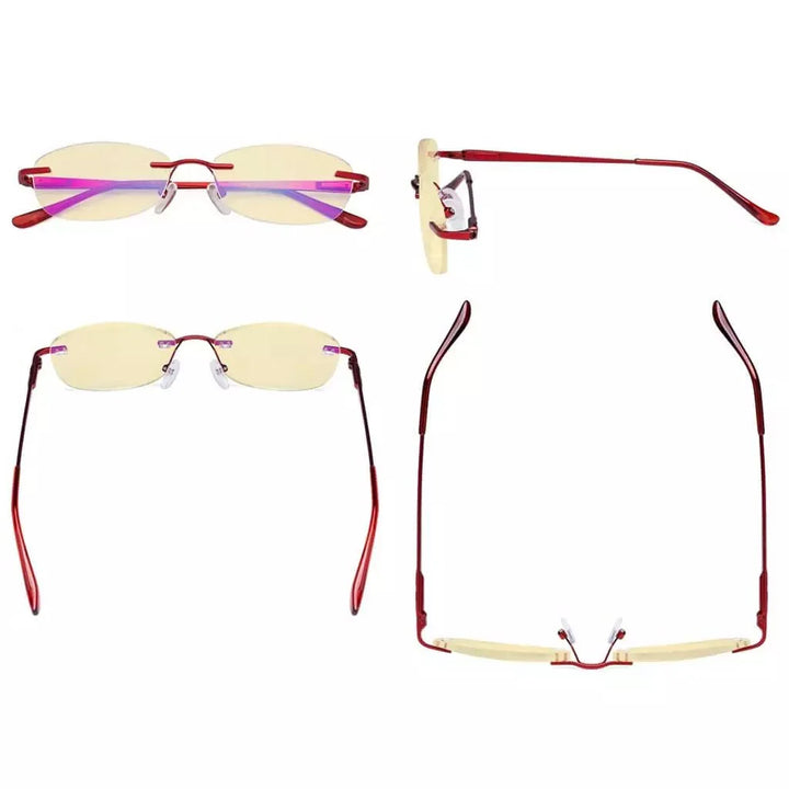 Rimless Blue Light Blocking Reading Glasses TMWK9903A