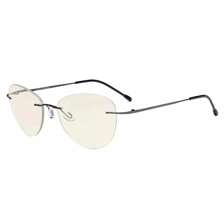 Rimless Pilot Progressive Multifocus Reading Glasses MWK9901B