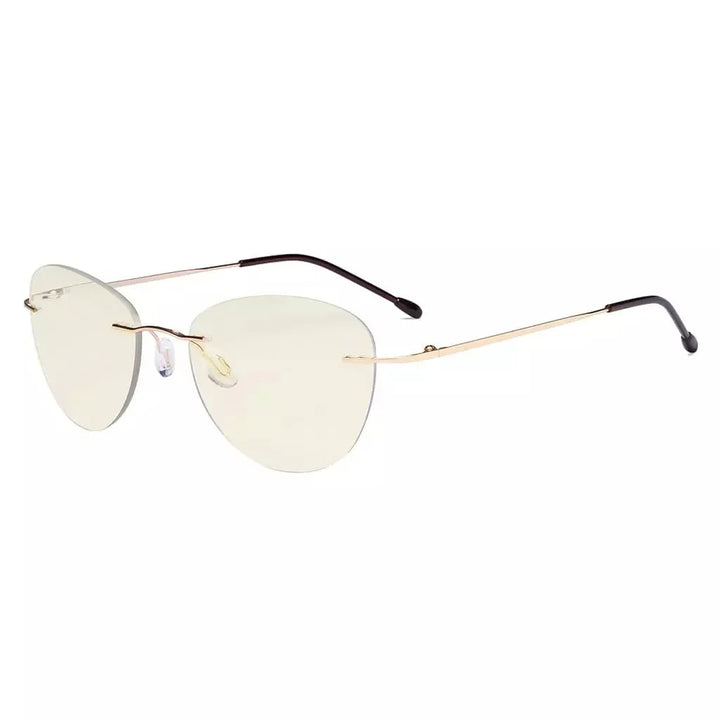 Rimless Pilot Progressive Multifocus Reading Glasses MWK9901B