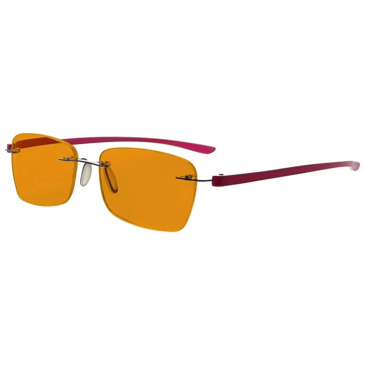 Rimless Rectangle Blue Light Blocking Eyeglasses DS14009