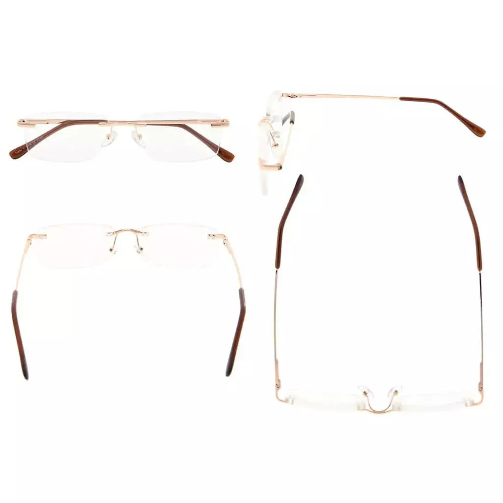 Rimless Rectangle Reading Glasses R1612
