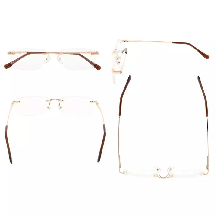 Rimless Rectangle Reading Glasses R1612