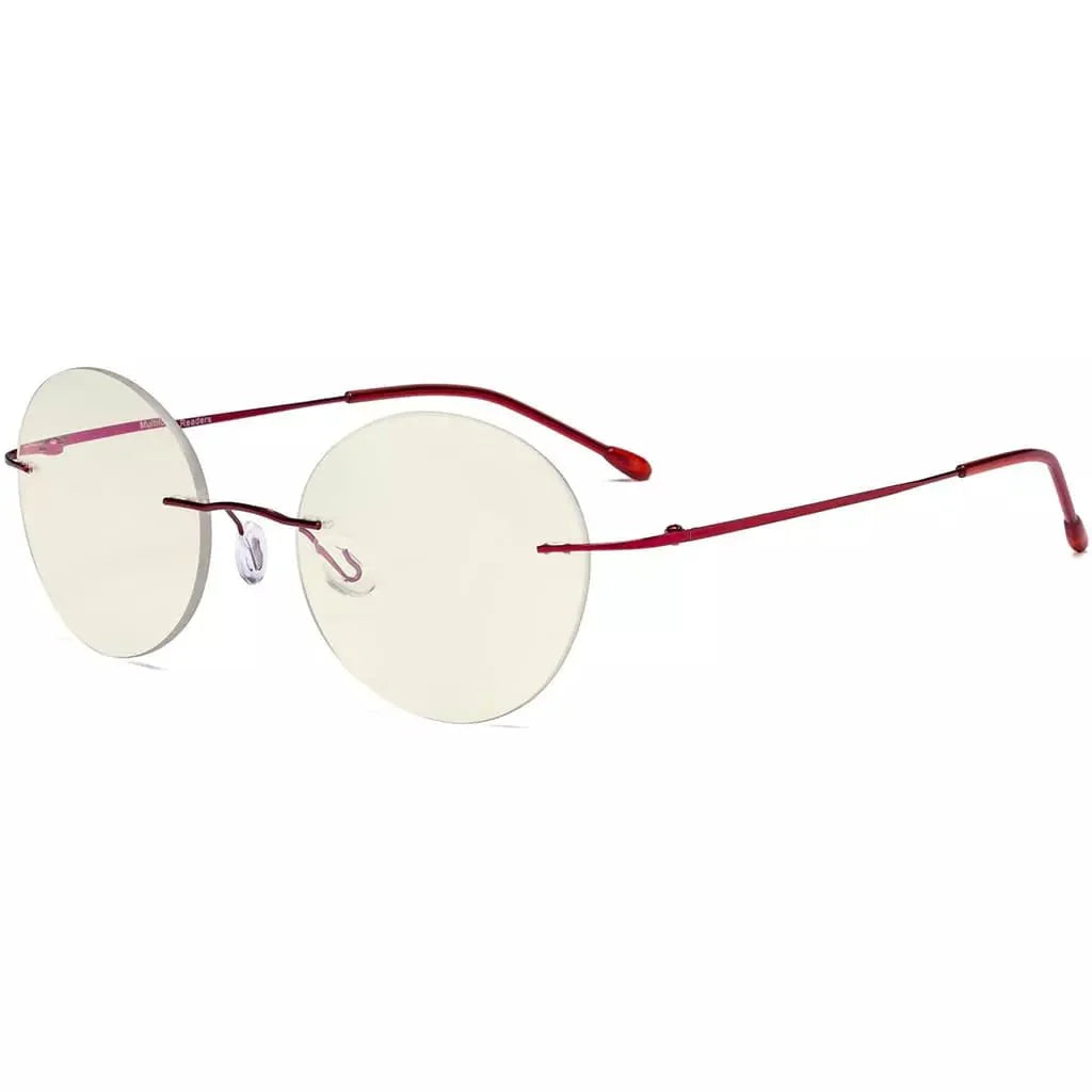 Rimless Round Multifocus Progressive Reading Glasses MWK9910