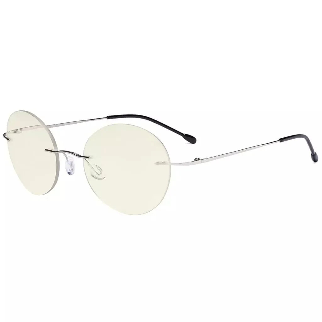 Rimless Round Multifocus Progressive Reading Glasses MWK9910
