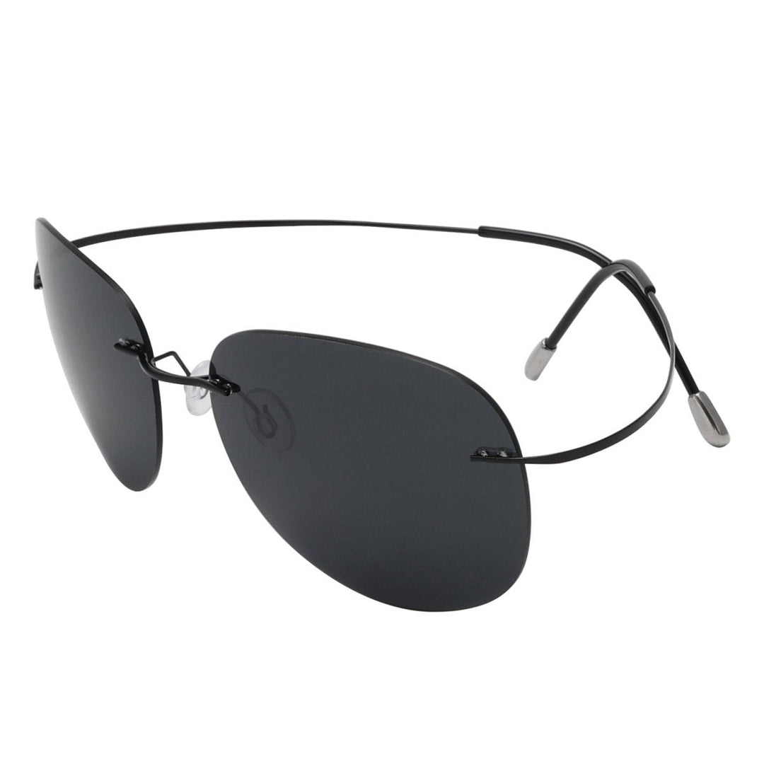 Gafas de sol polarizadas sin montura de titanio para mujer y hombre S1501