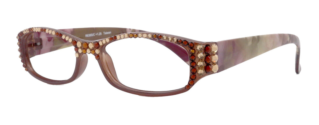 Rosie Bling Reading Glasses Women with Genuine European Crystals