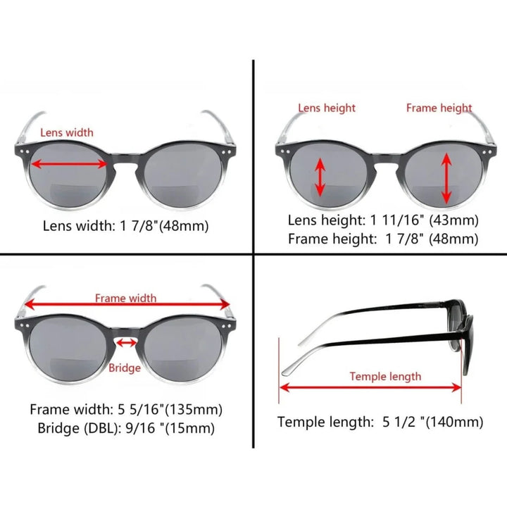 Round Bifocal Reading Sunglasses S005