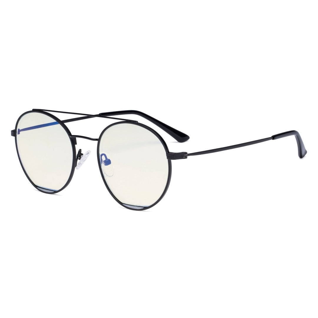 Round Blue Light Filter Eyeglasses