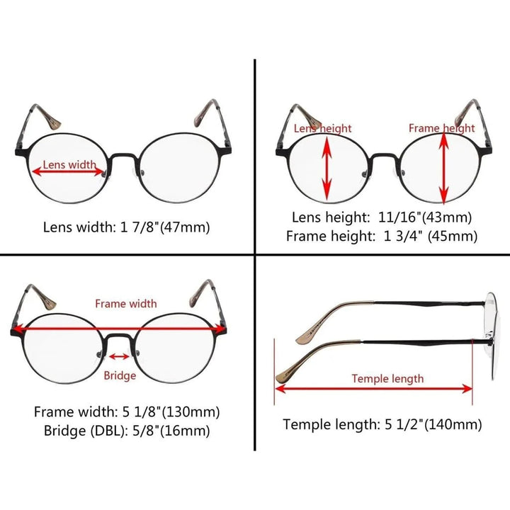 Round Full Rim Reading Glasses R15044