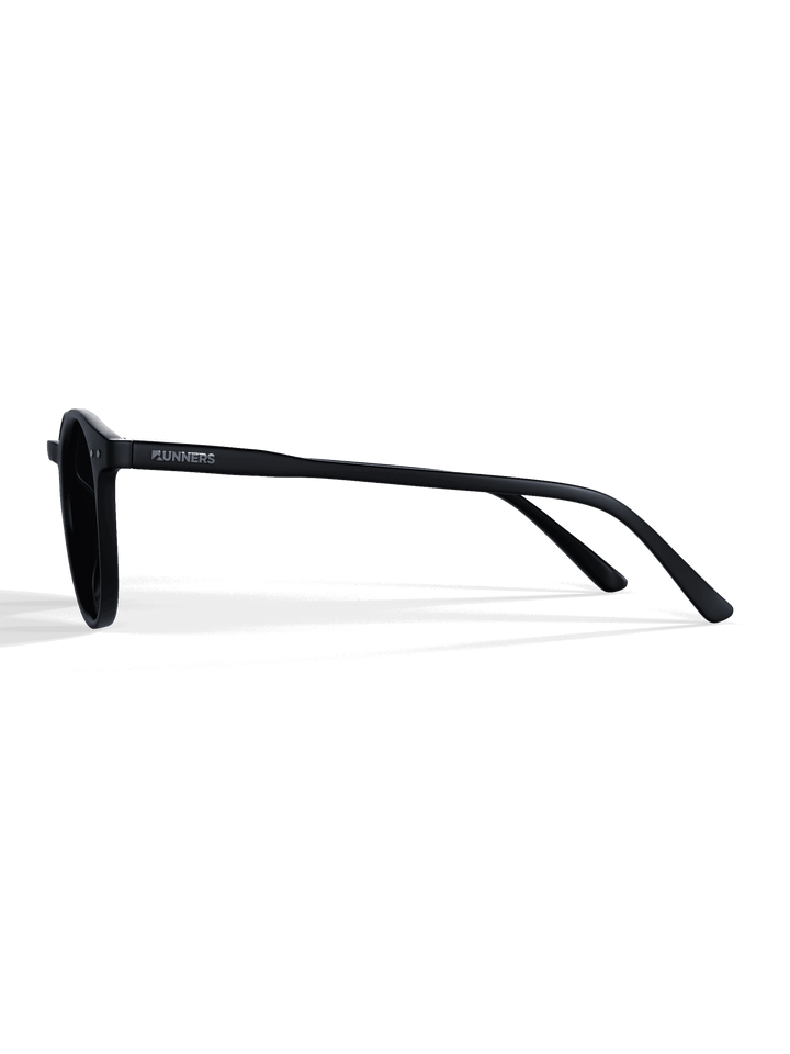 Black Round Polarized Sunglasses - Black Lens UV400 for Men & Women